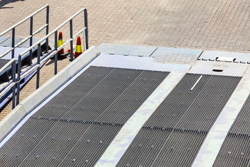 Detail view of ferry boat ramp