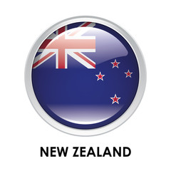 Round flag of New Zealand