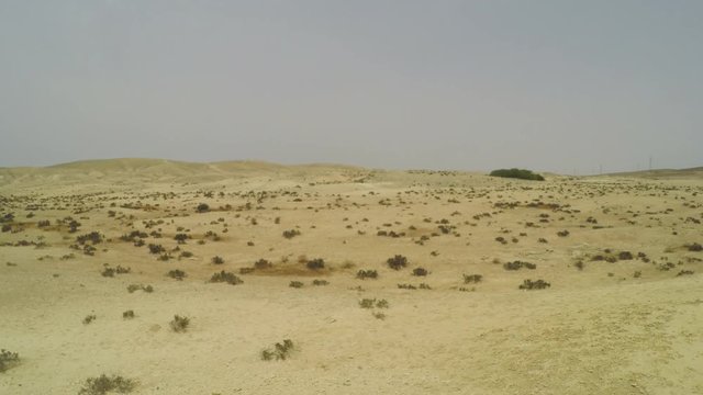 Quickly clockwise panoramic in Negev desert