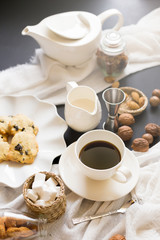 Coffee Time Break Cafe and Chocolate chip cookies Leisure Relaxation