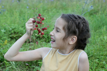the girl in the berry field