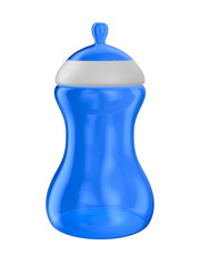 Baby bottle on white background. Isolated 3D image