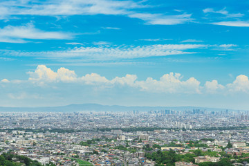 Obraz premium 郊外の展望 街並み