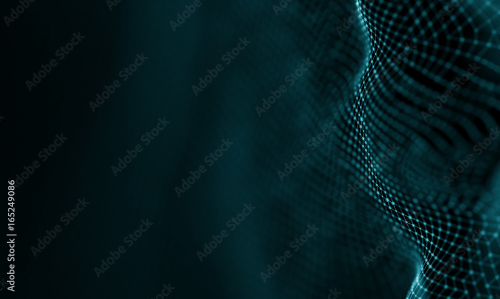 Poster abstract blue geometrical background . futuristic technology style. neon sign . futuristic technolog