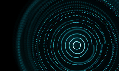 Abstract Blue Geometrical Background . Futuristic technology style. Neon Sign . Futuristic Technology HUD Element . Elegant Abstract background . Big data visualization .