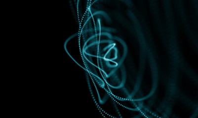 Abstract Blue Geometrical Background . Futuristic technology style. Neon Sign . Futuristic Technology HUD Element . Elegant Abstract background . Big data visualization .