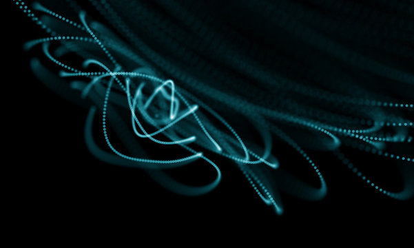 Abstract Blue Geometrical Background . Futuristic technology style. Neon Sign . Futuristic Technology HUD Element . Elegant Abstract background . Big data visualization .