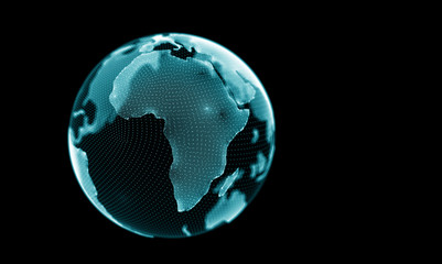 Abstract Blue Geometrical Background . Futuristic technology style. Neon Sign . Futuristic Technology HUD Element . Elegant Abstract background . Big data visualization .