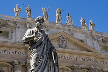Vatican City St Peters Square Statue of Saint Peter - 165253276