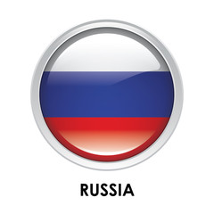 Fototapeta premium Round flag of Russia