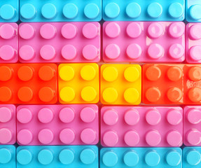 plastic toy building blocks