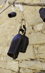 Old rusty cowbells for cows