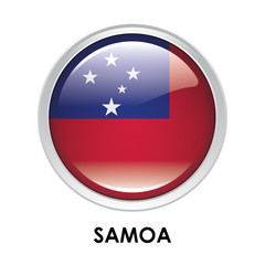 Round flag of Samoa
