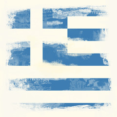 Grunge-Flagge Griechenland