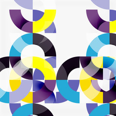 Obraz premium Kolorowe pierścienie na szarym tle, nowoczesny wzór geometryczny wzór