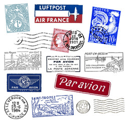 Briefmarken und Poststempel aus Frankreich