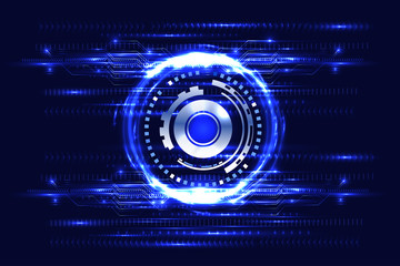 Digital technology background, data communication concept. Illustration vector