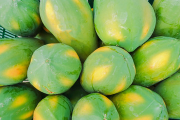 Fresh Papaya in the market at Male,Maldives