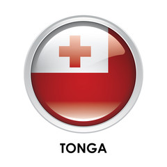 Obraz premium Round flag of Tonga