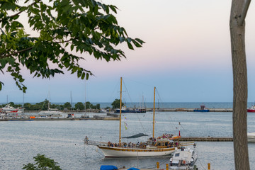 Docking station with boats 