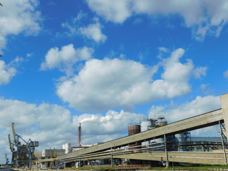 Factory in Gdansk in sunny day