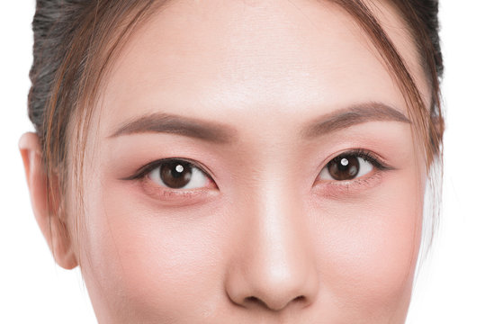 Close-up image of asian eyes.