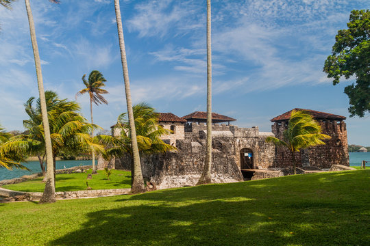 Castillo de San Felipe, Spanish colonial fort at the entrance to Lake Izabal in eastern Guatemala.