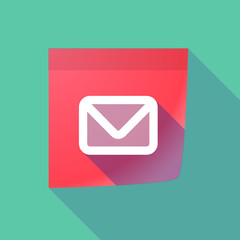 Long shadow paper note with an envelope