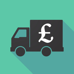 Long shadow truck with a pound sign