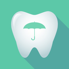 Long shadow tooth with an umbrella