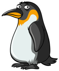 Penguin with sleepy face