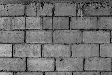 Loft-style block brick wall and cement pattern flow down.