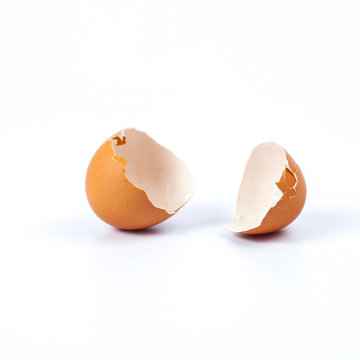 broken egg shell to made a food.