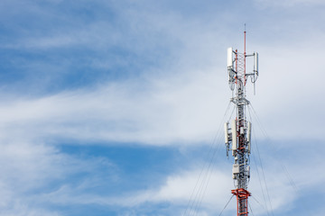 Communication pole with sky