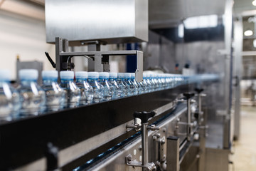 Bottling plant - Water bottling line for processing and bottling pure mineral carbonated water into bottles. 