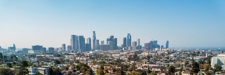 Foto op Plexiglas Los Angeles Drone-weergave van Los Angeles