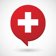 Obraz premium Isolated comic balloon with the Swiss flag