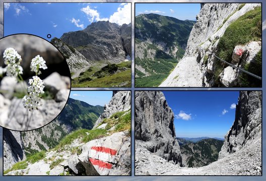 Fotocollage Wilder Kaiser, Tirol
