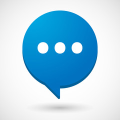 Isolated comic balloon with  an ellipsis orthographic sign