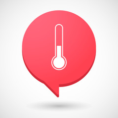 Isolated comic balloon with  a thermometer icon