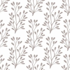 Fototapeta premium Vector seamless pattern with small stylized plants for design