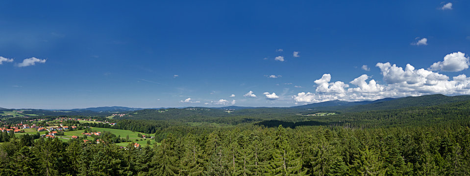 Panorama Ausblick Bayerischer Wald