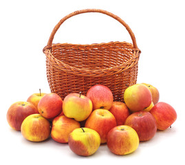 Apples and basket.