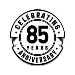 85 years anniversary logo template. Vector and illustration.
