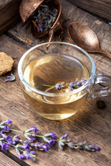 Obraz na płótnie Canvas Healing, herbal tea with lavender