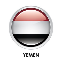 Round flag of Yemen