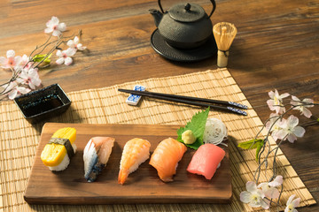 Japanese food Sashimi Sushi set