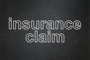 Fototapeta premium Insurance concept: Insurance Claim on chalkboard background