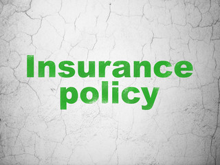 Insurance concept: Insurance Policy on wall background