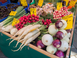 frankisches Gemüse auf dem Wochenmarkt